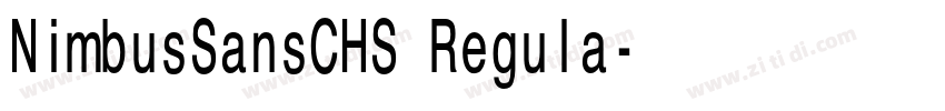 NimbusSansCHS Regula字体转换